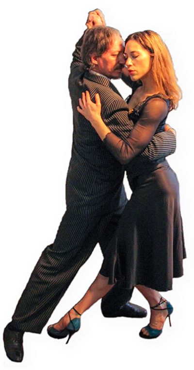 Marcelo Solis y Sofia Pellicciaro bailando Tango