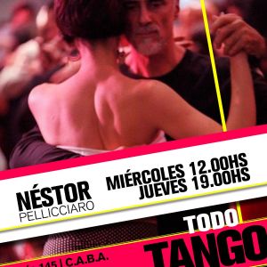 Clases de tango con Néstor Pellicciaro, poster.