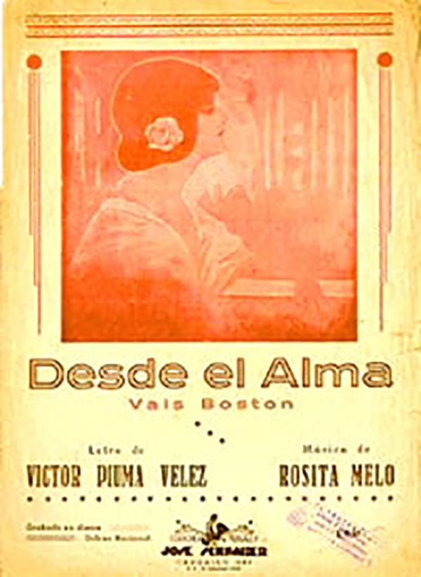 "Desde el alma", music sheet cover. Argentine Tango.