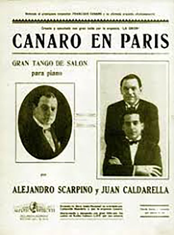 Canaro en Paris. Music sheet original cover.