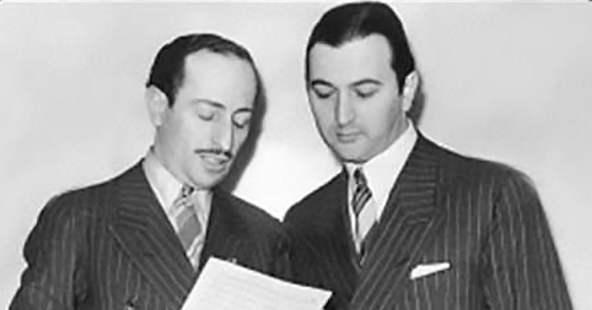 Ángel D'Agostino y Ángel Vargas, director de orquesta y cantor de tango.