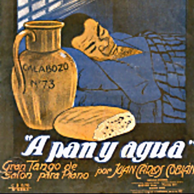 "A pan y agua", tapa de la partitura musical del tango.