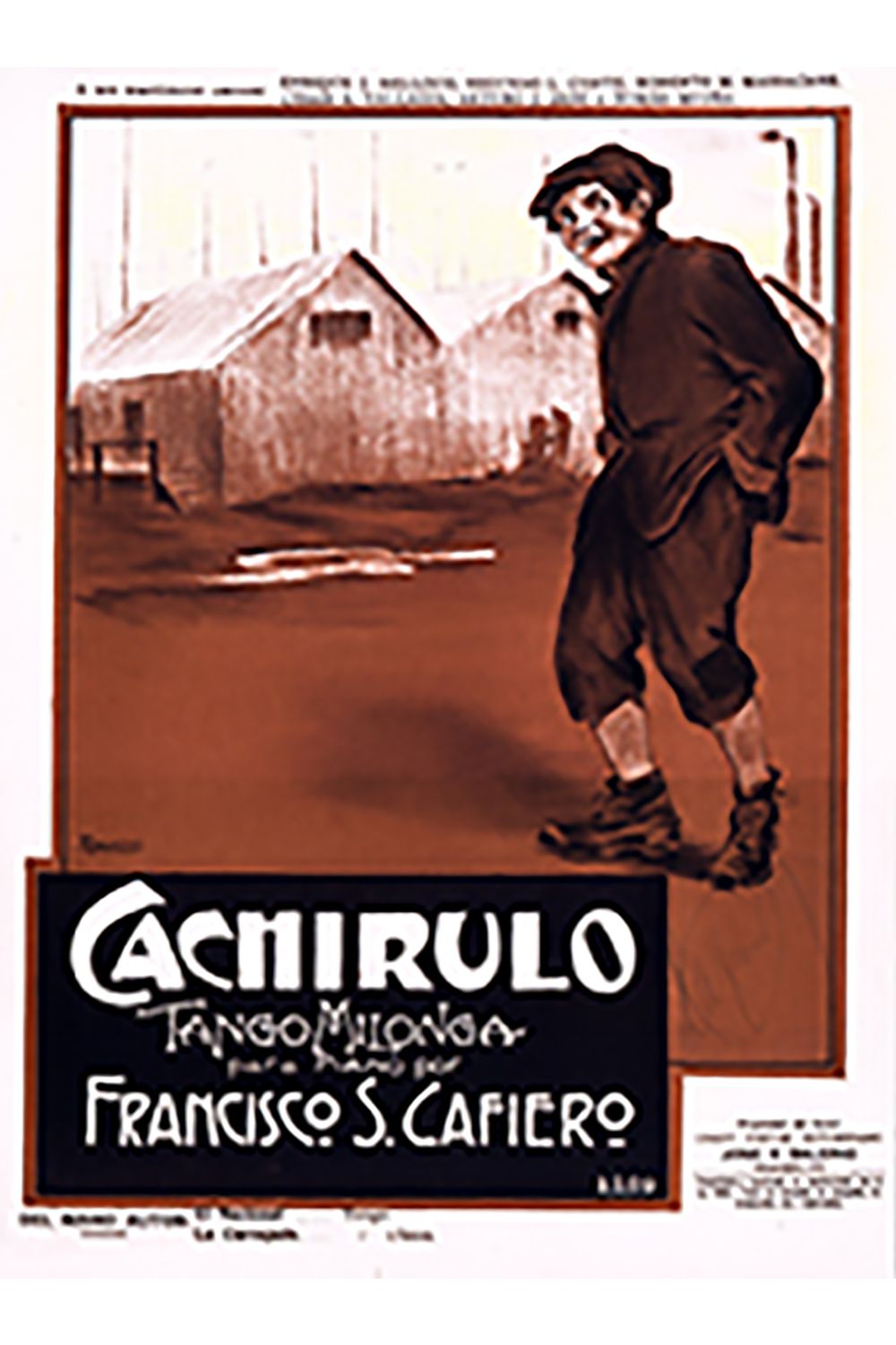 "Cachirulo", partitura musical del Tango.