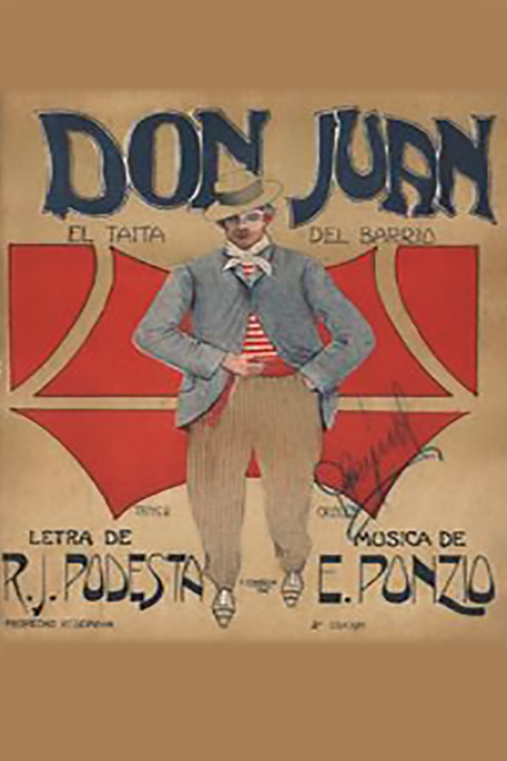 Don Juan, tapa de la partitura musical del Tango.