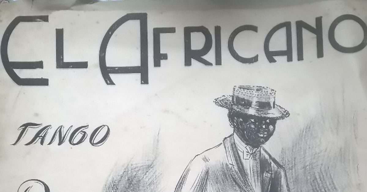 "El africano", tapa de la partitura musical del tango.
