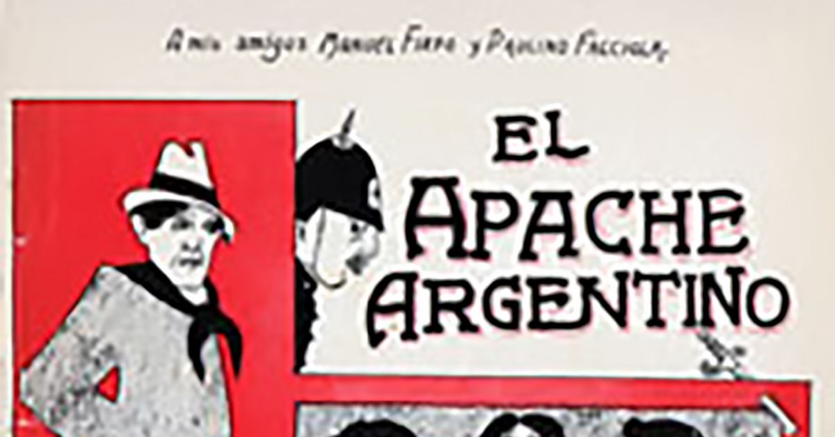 "El apache argentino", tapa de la partitura musical del tango.
