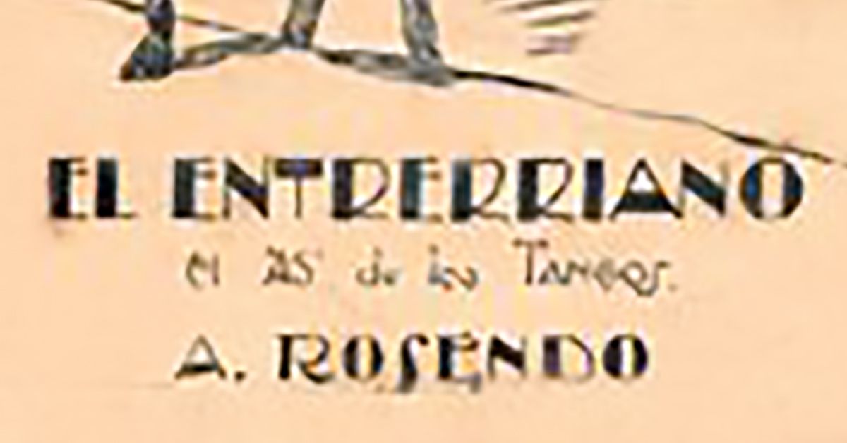 "El entrerriano", cubierta de la partitura musical del tango.