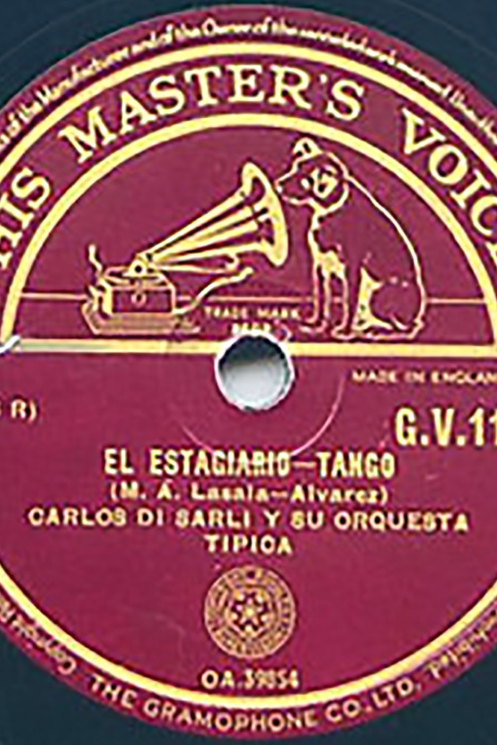 "El estagiario", disco vinilo del tango.