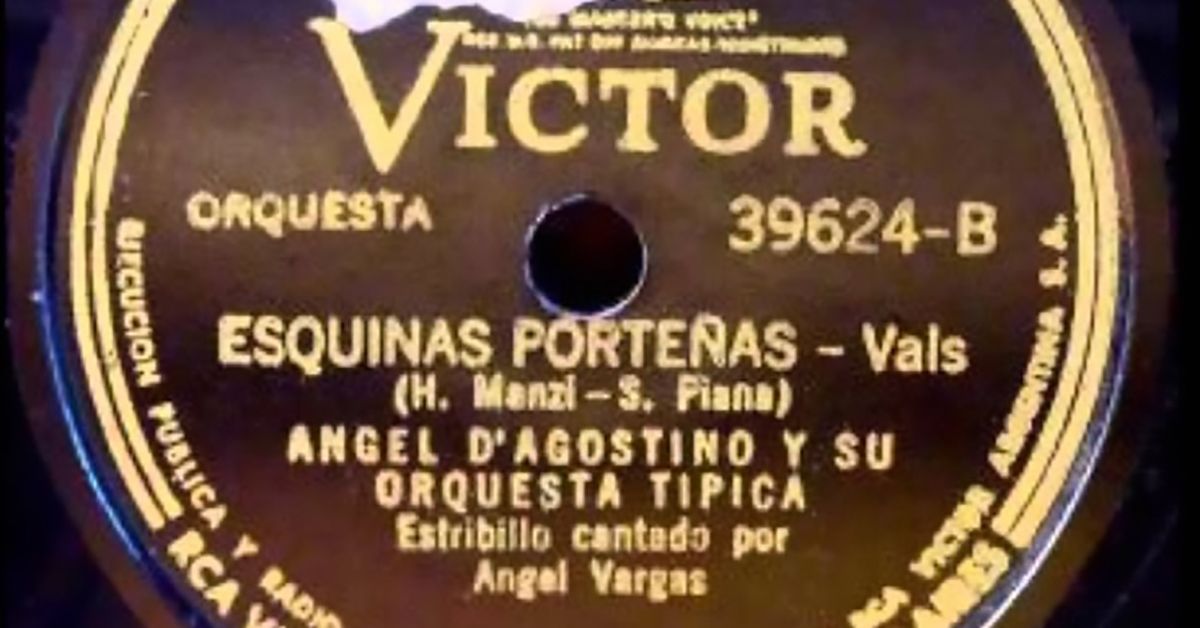 "Esquinas porteñas", disco vinilo del tango vals.