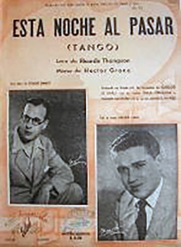 "Esta noche al pasar", tango de Héctor Grané.