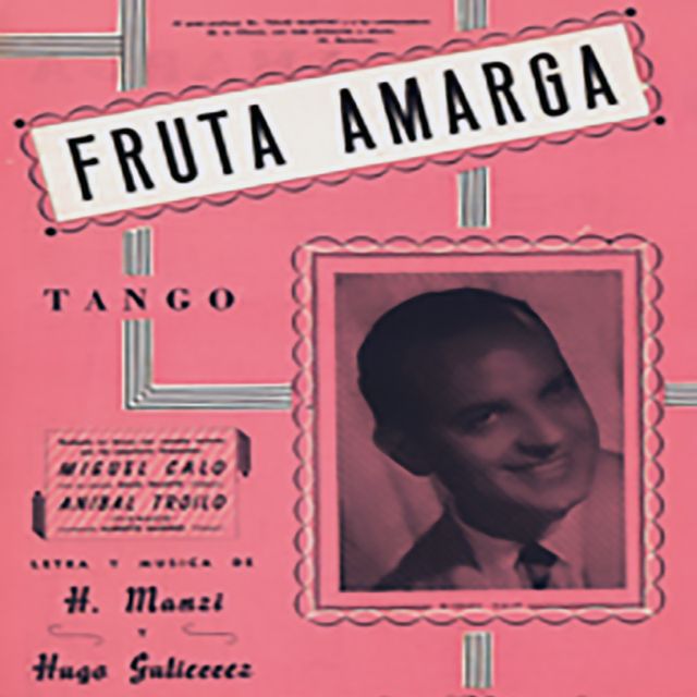 "Fruta amarga", tapa de la partitura musical del tango.