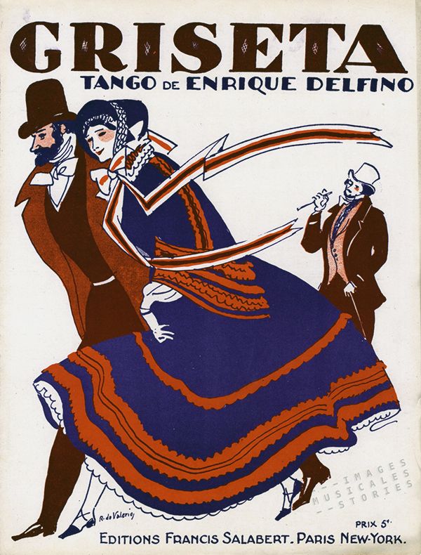 "Griseta", tapa de la partitura musical del tango.