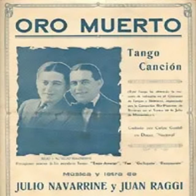 "Jirón porteño", tapa de la partitura musical del tango.