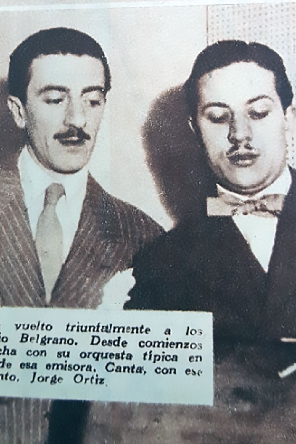 Jorge Ortiz y Rodolfo Biagi, creadores de nuestro Tango.