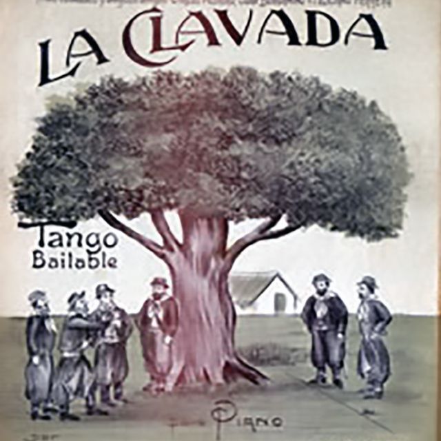 "La clavada", tapa de la partitura musical del tango.