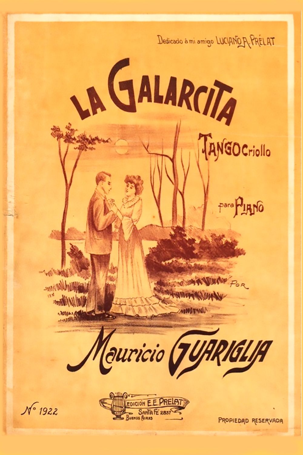La Galarcita, tapa de la partitura musical del tango.