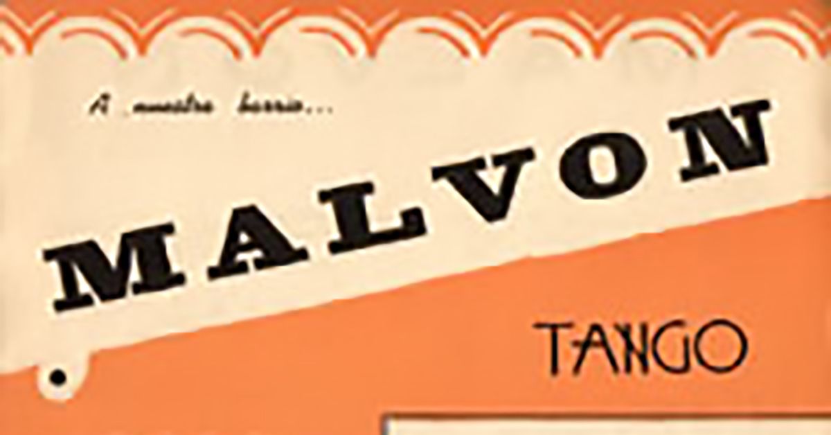 "Malvón", tapa de la partitura musical del tango.