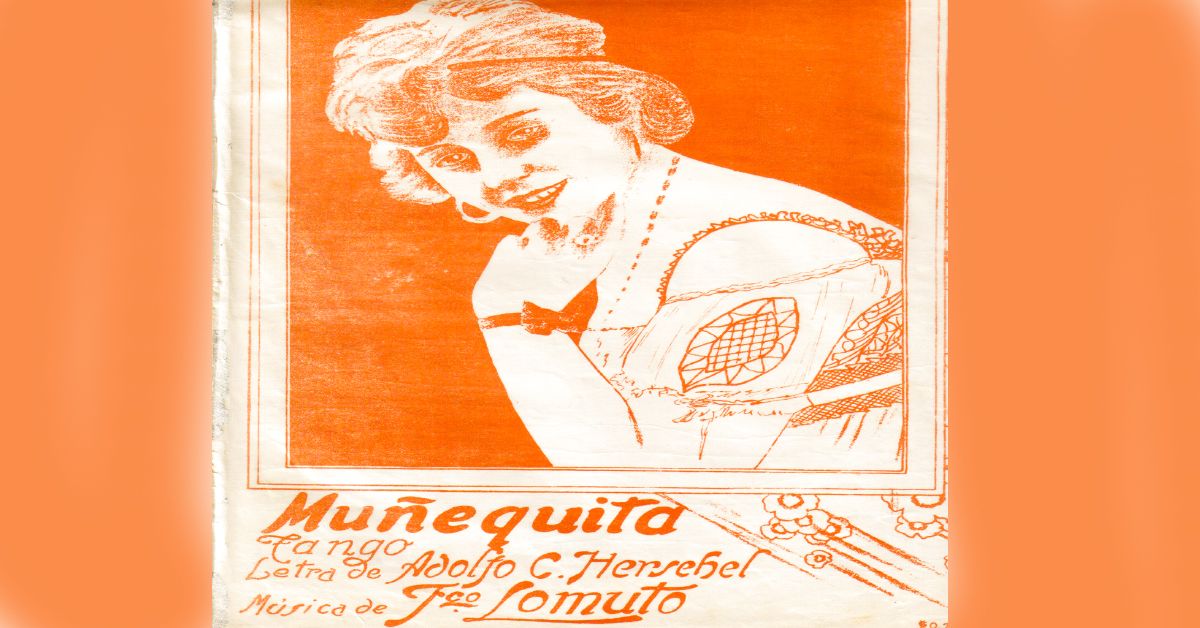 "Muñequita", tapa de la partitura musical del tango.