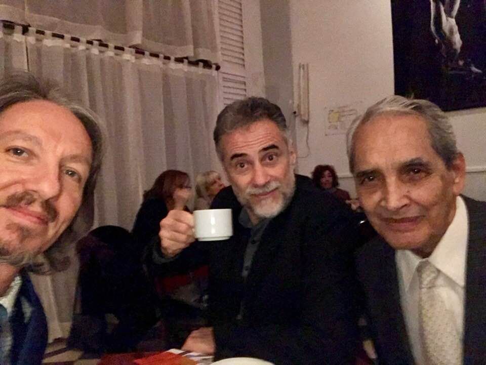 Néstor Pellicciaro, Blas Catrenau y Marcelo Solís en Milonga Parakultural.