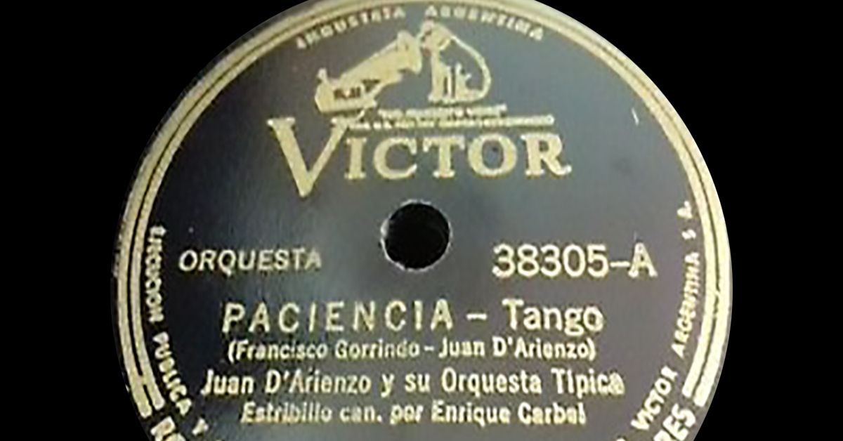 "Paciencia", disco vinilo del tango.