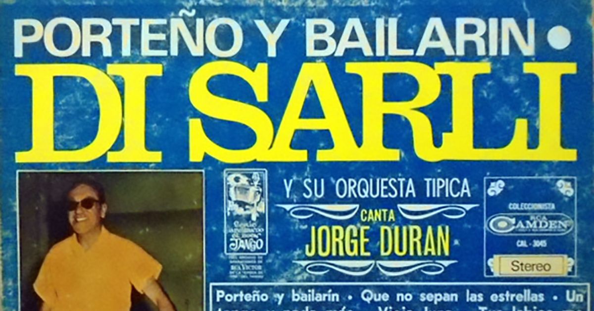 "Porteño y bailarín", tapa cubierta del disco vinilo de tango.