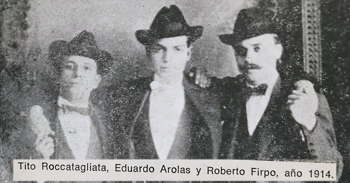Tito Roccatagliata con Arolas y Firpo. Tango argentino.