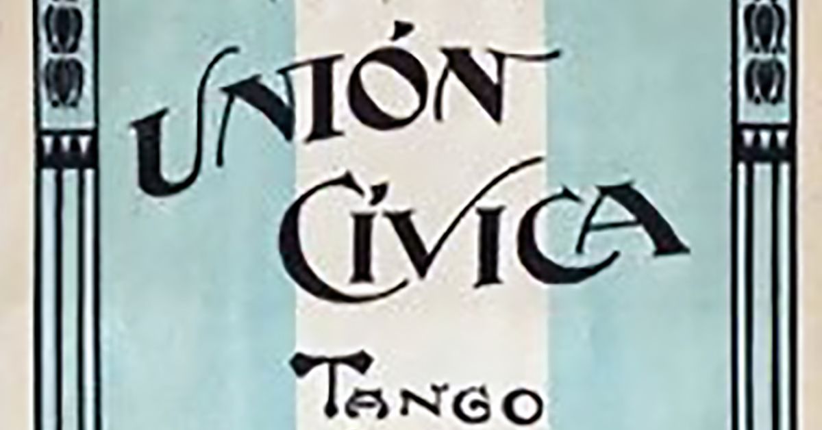 "Unión Cívica", tapa de la partitura musical del tango.