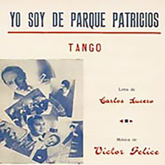 "Yo soy de Parque Patricios", tapa de la partitura musical del tango.