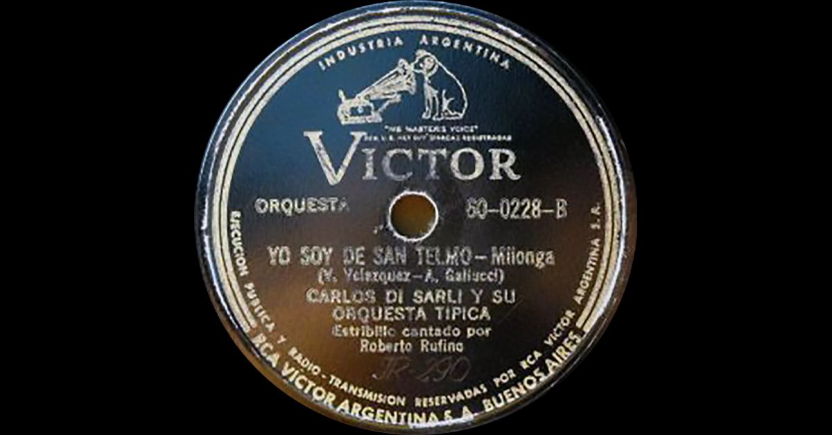 "Yo soy de San Telmo", disco vinilo del tango milonga.