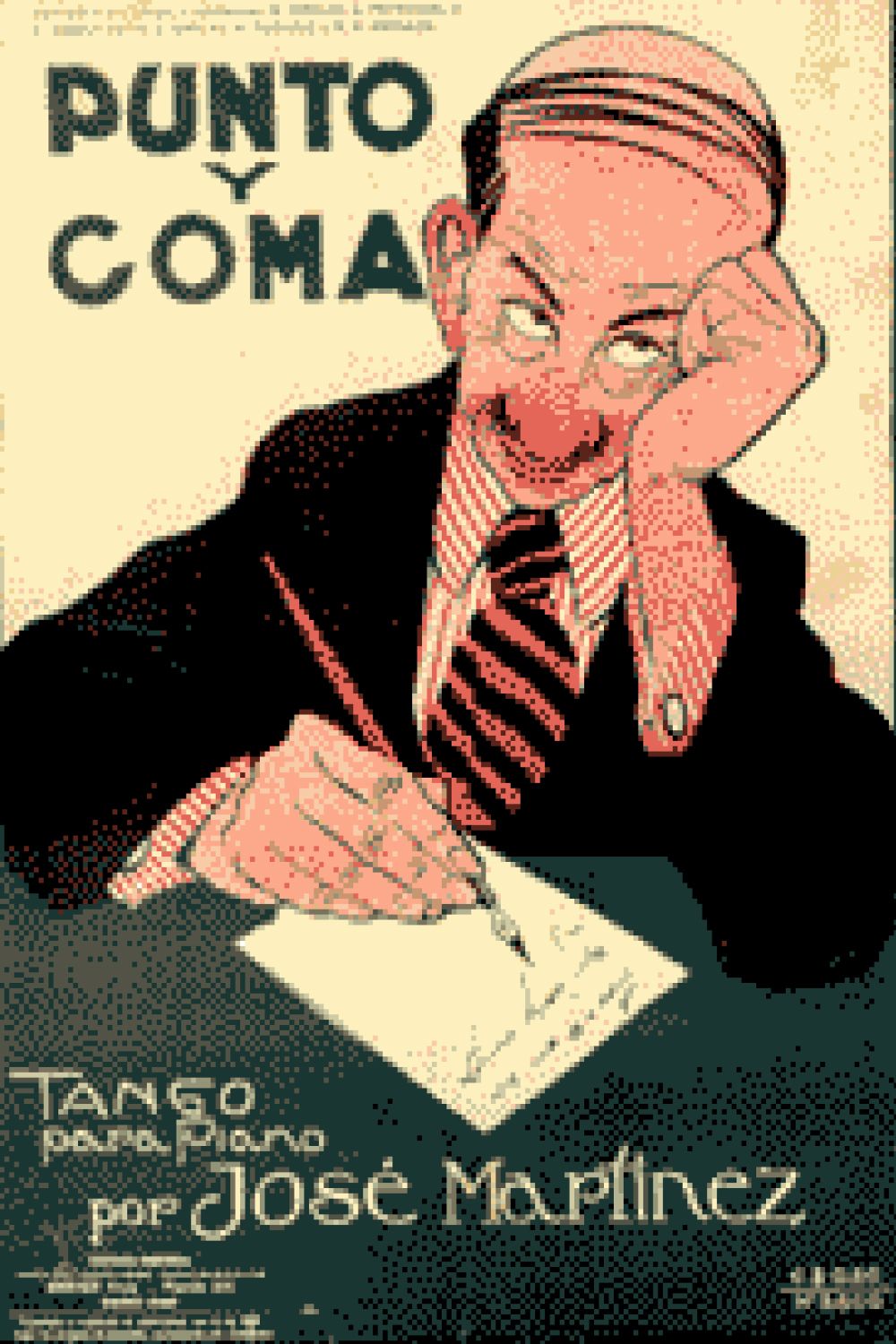 "Punto y coma", tapa de la partitura musical del tango.