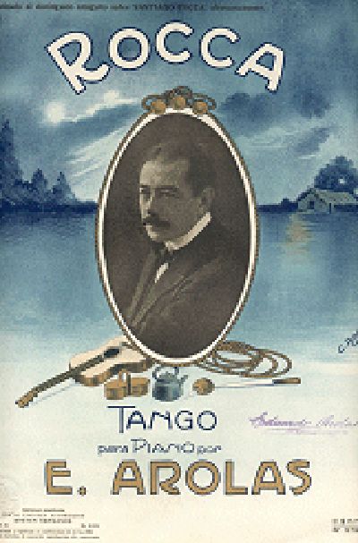 Cubierta de la partitura del tango "Rocca" de Eduardo Arolas | Escuela de Tango de Buenos Aires