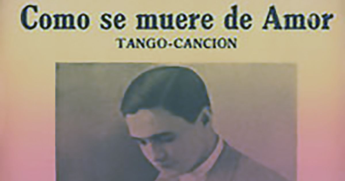 "Como se muere de amor", tapa de la partitura musical del tango.