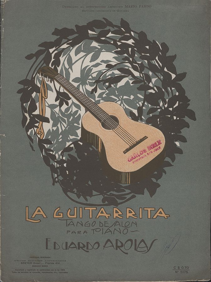 Partitura musical del tango "La Guitarrita", de Eduardo Arolas | Historia del Tango
