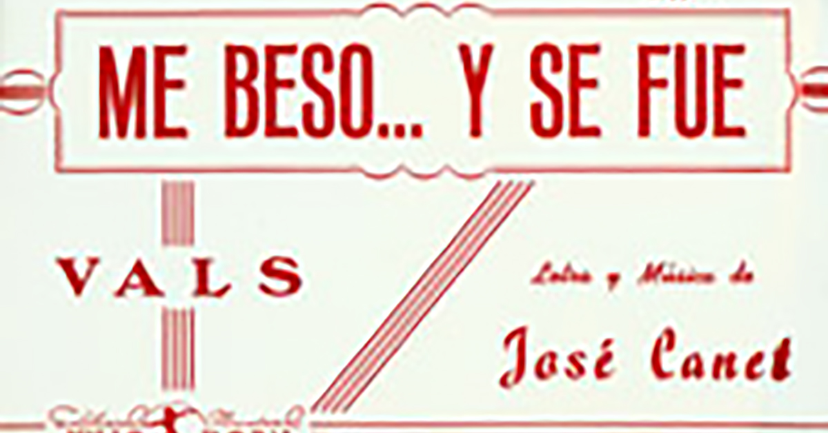 "Me besó y se fue" por Ricardo Tanturi y su Orquesta Típica, canta Enrique Campos; 1945.