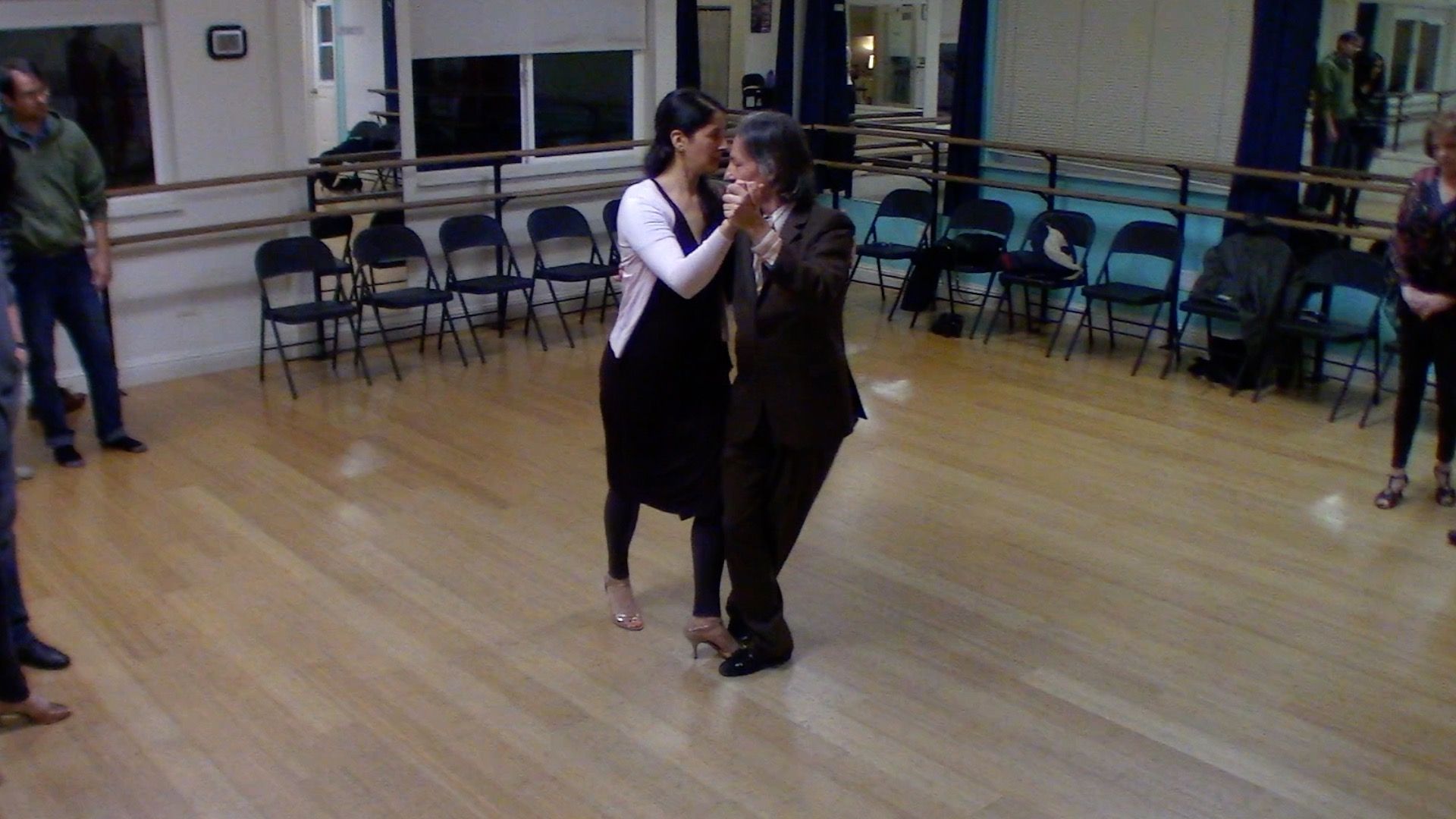 Argentine Tango dancing with Mimi at our beginner class in Lafayette