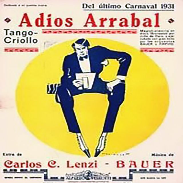 "Adios arrabal", Argentine Tango music sheet cover.