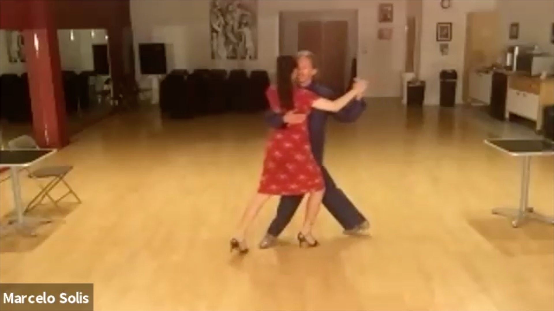 Argentine Tango Dancing with Miranda at our virtual class broadcasted from San Francisco