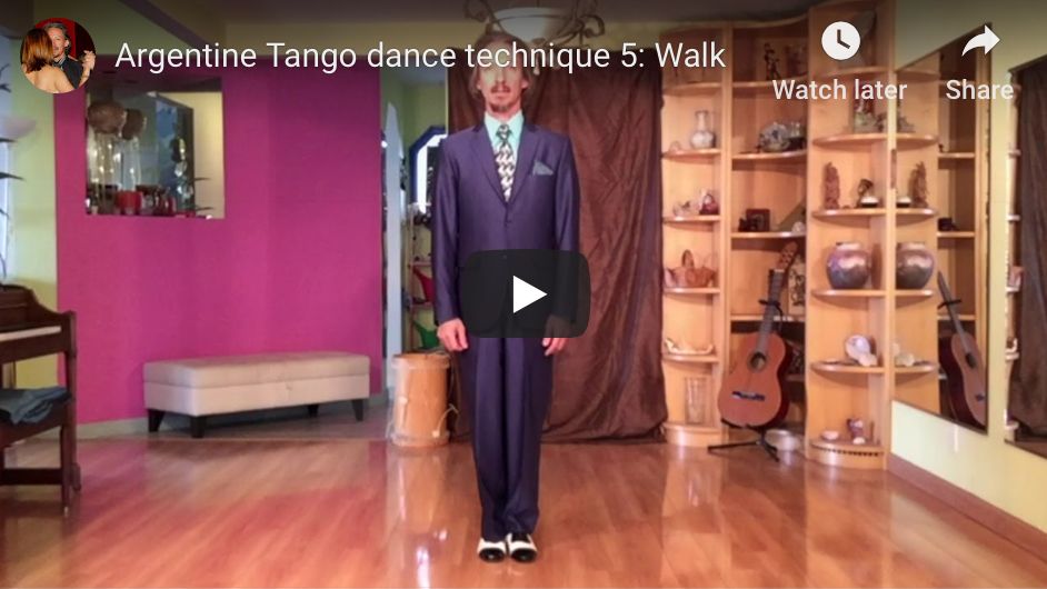 Argentine Tango dance technique 5. Walk. Learn to dance with Marcelo Solis. Escuela de Tango de Buenos Aires.