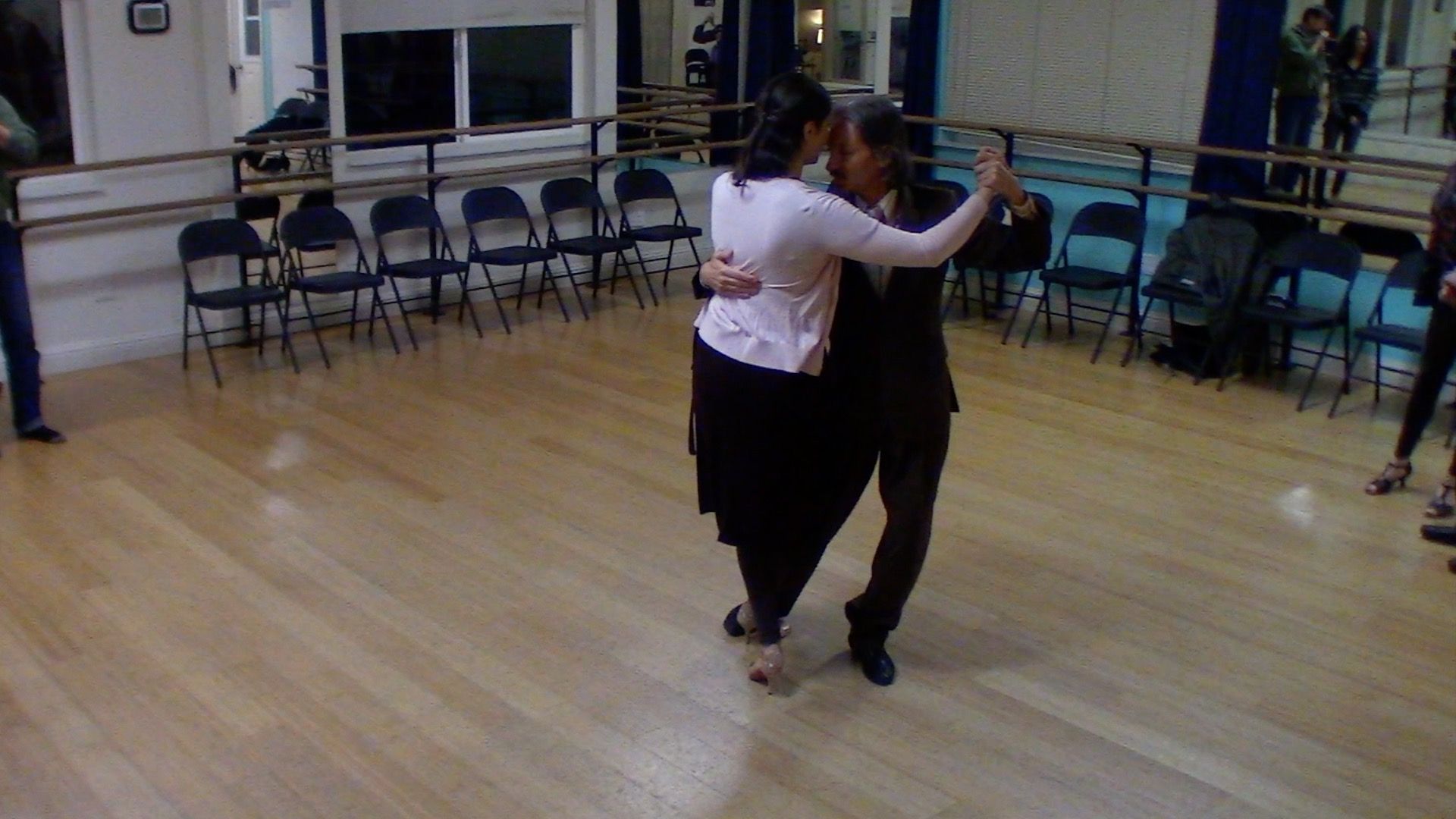 Argentine Tango dancing with Mimi at our beginner class in Lafayette