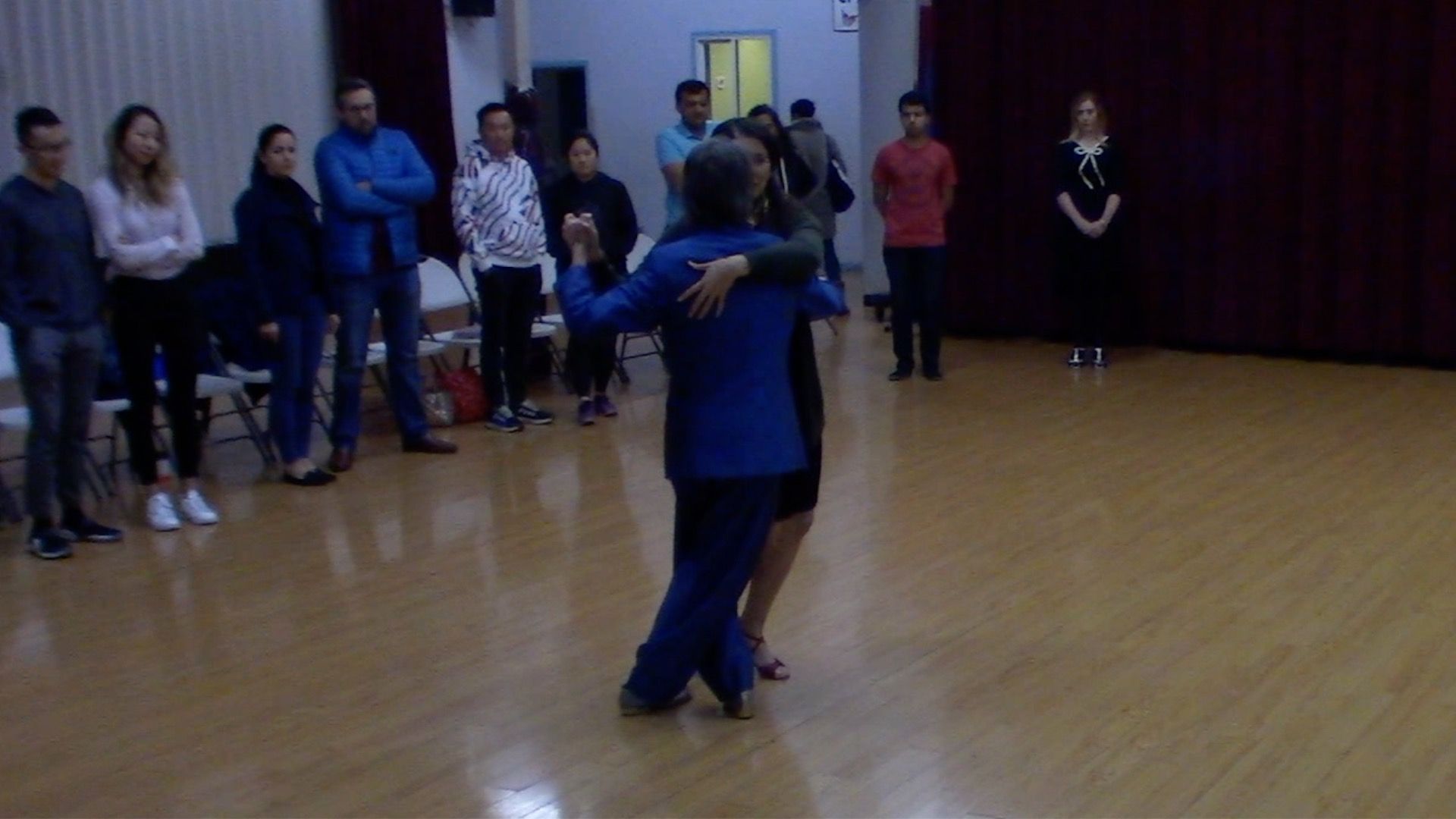 Argentine Tango dancing with Mimi at our beginner class in San Jose