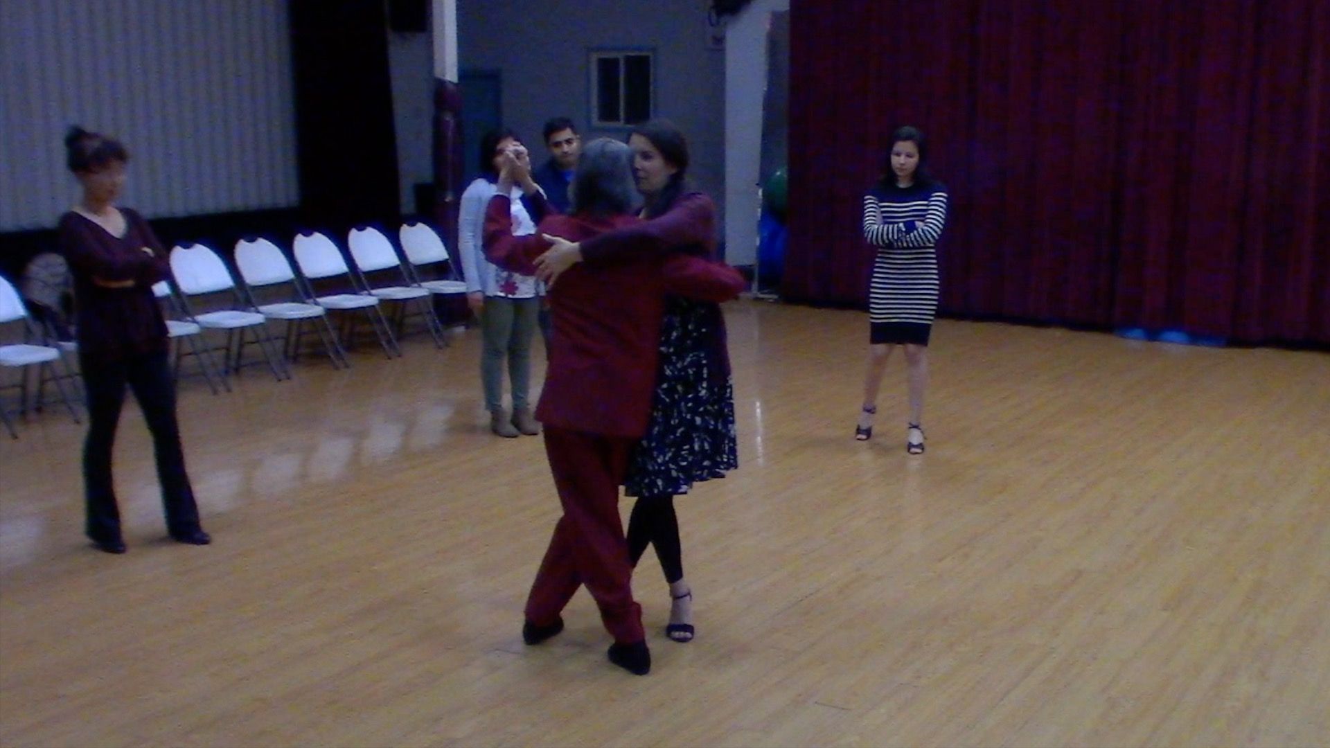 Argentine Tango dancing with Mimi for our beginner class in San Jose