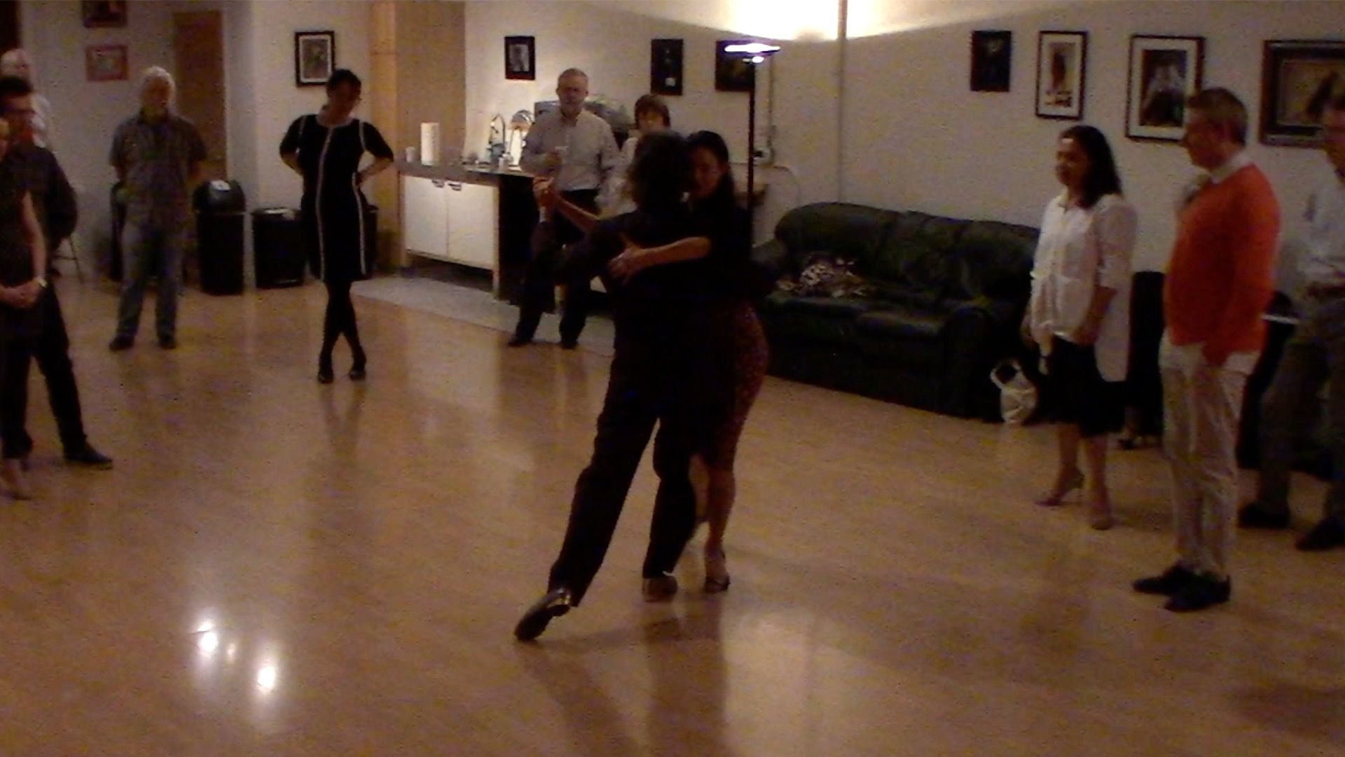 Argentine Tango dancing with Miranda: Final review for intermediate class in San Francisco