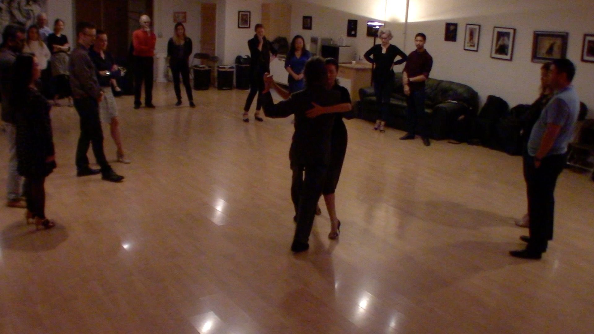 Argentine Tango dancing with Miranda at our beginner's class in San Francisco, October 2019-3