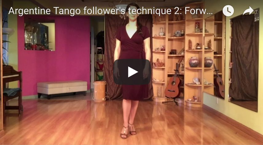 Argentine Tango follower's technique 2 video lesson