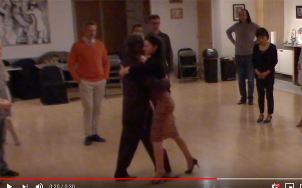 Argentine Tango intermediate class with Miranda_ Crossed system walk with partner' space invasion