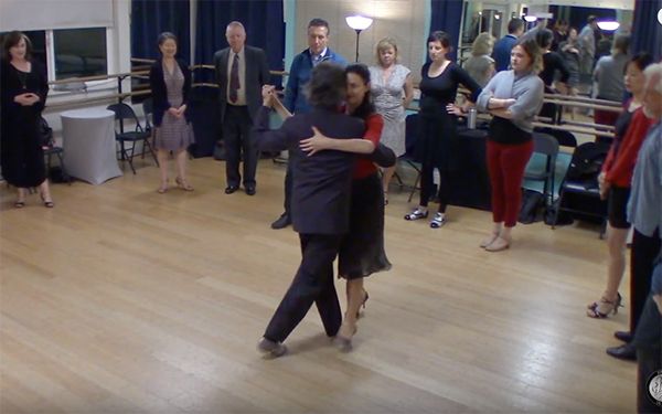 Argentine Tango intermediate class with Miranda_ walking outside partner in circles