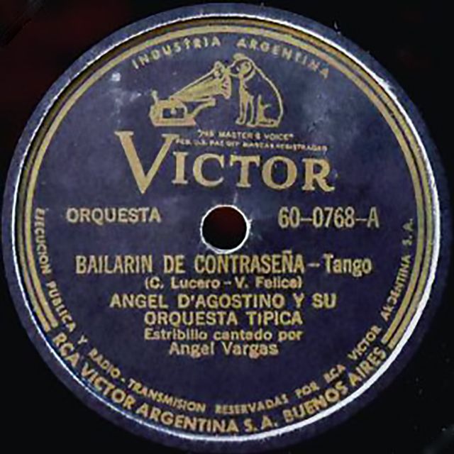'Bailarín de contraseña', Argentine Tango vinyl disc.