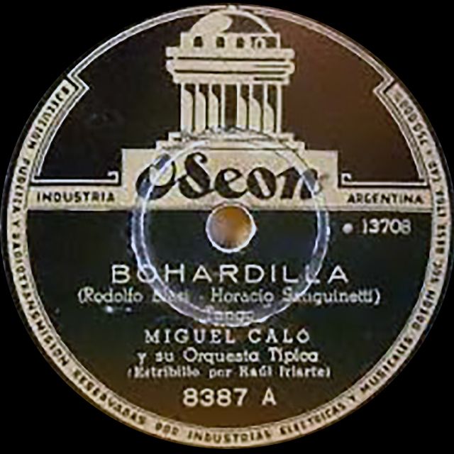 "Bohardilla", Argentine Tango vinyl disc.