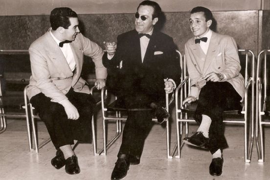 Carlos Di Sarli with Alberto Podestá and Roberto Rufino, Argentine Tango musical artists.