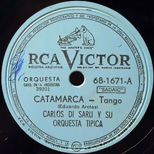 "Catamarca", vinyl disc Argentine Tango music.
